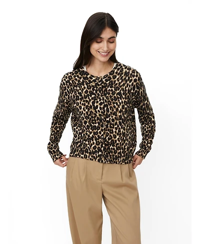 Masai Copenhagen Women's MaLika Leopard Print Cardigan