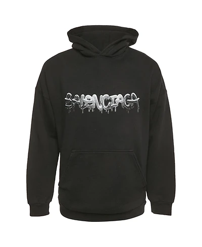 Pre-Owned Balenciaga Men's Unisex Logo Print Cotton Knit Hoodie