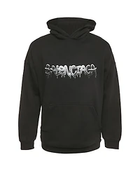 Pre-Owned Balenciaga Men's Unisex Logo Print Cotton Knit Hoodie