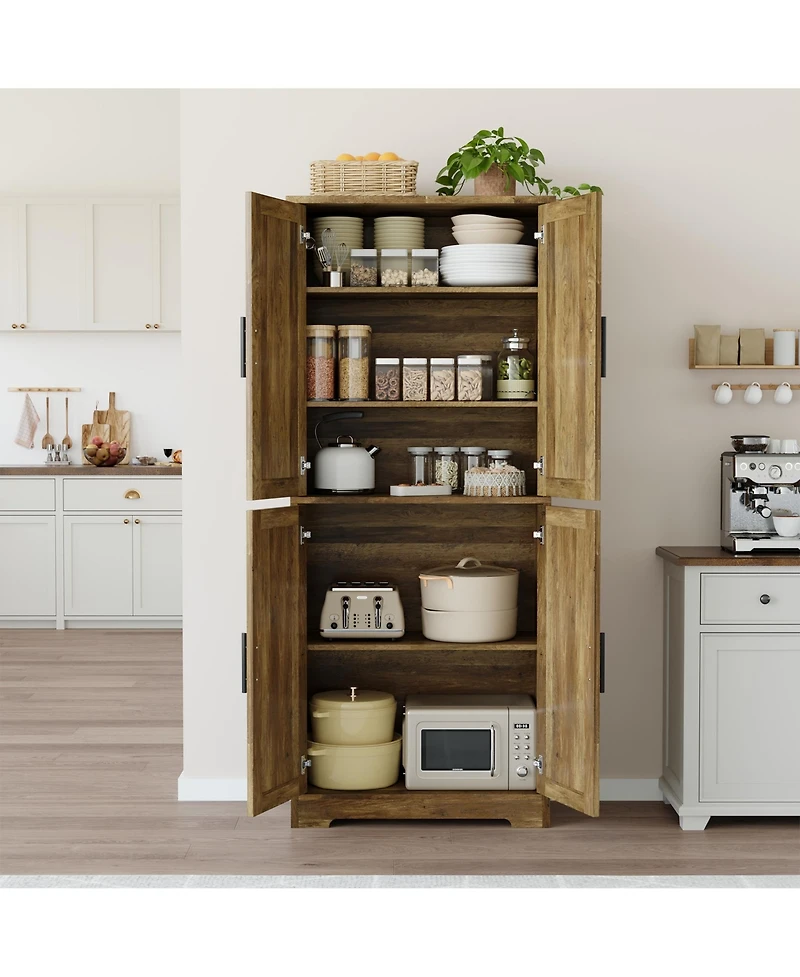 gaomon Freestanding 70" Tall Kitchen Pantry Cabinet, Storage Cabinet for Bathroom, Dining Room, Living Room