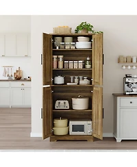 gaomon Freestanding 70" Tall Kitchen Pantry Cabinet, Storage Cabinet for Bathroom, Dining Room, Living Room