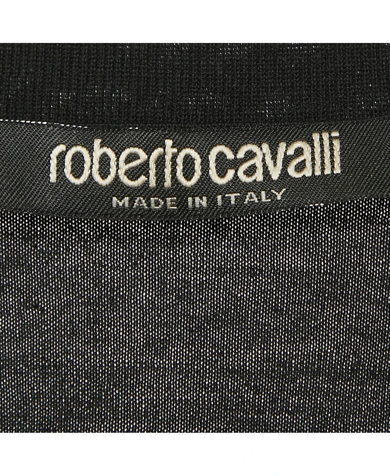 Pre-Owned Roberto Cavalli Men's Crest Crystal Embellished Cotton Knit T-Shirt