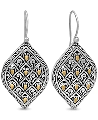 Devata Dragon Skin Earrings in Sterling Silver and 18K Gold