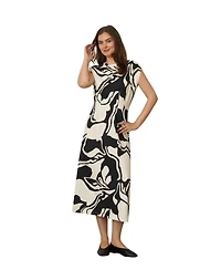 Cable & Gauge Women's Pleat Detail Maxi Dress