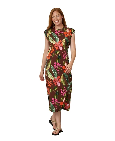 Cable & Gauge Women's Pleat Detail Maxi Dress
