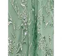 Seni & Cade Juniors' Glitter Strapless Bustier Corset Fit Flare Mini Dress