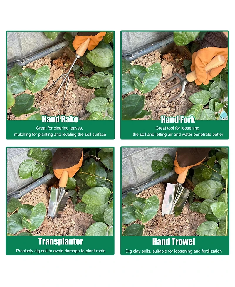 Xdovet Stainless Steel Gardening Tool Set