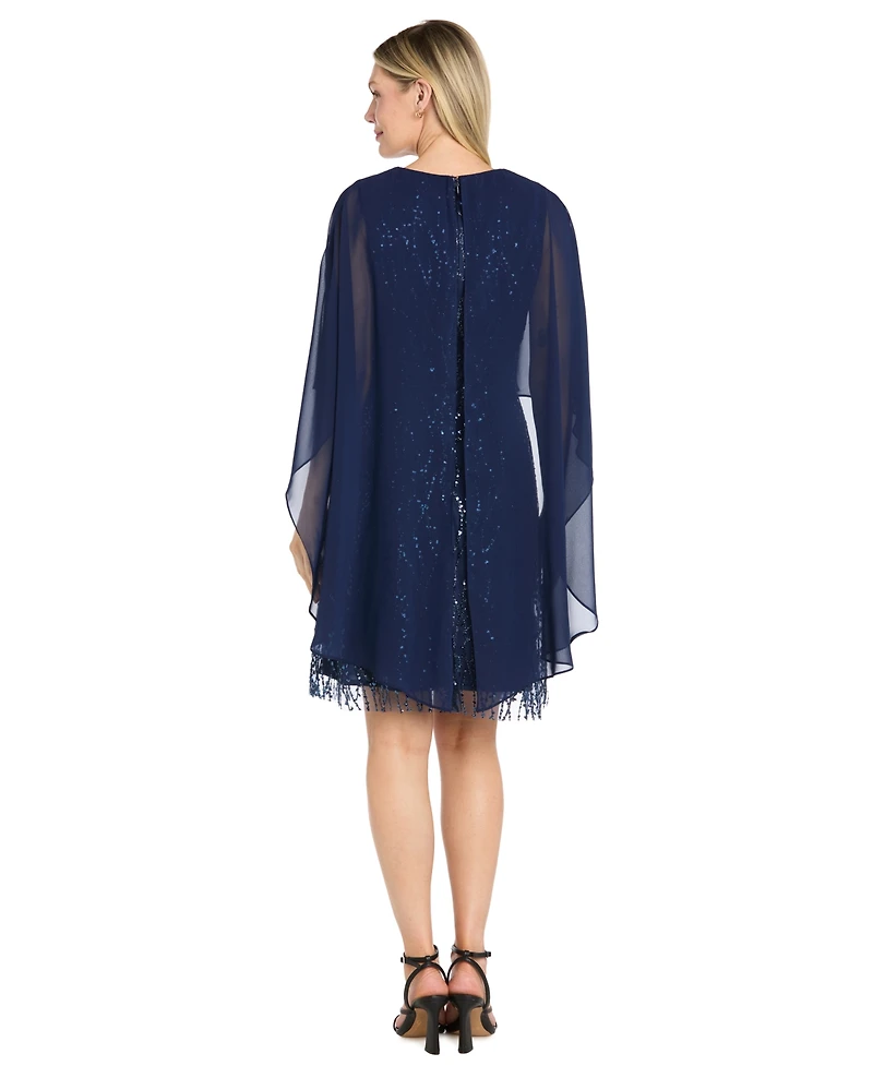 R & M Richards Petite Caviar Beaded Sheath Dress