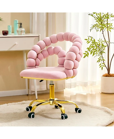 Streamdale Furniture Velvet Swivel Vanity Chair