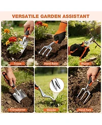 Xdovet Garden Tools Set Stainless Steel Heavy Duty Non-slip