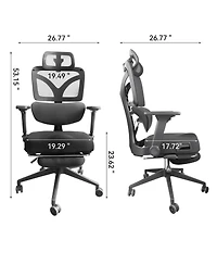 Streamdale Furniture Zero Gravity Ergonomic Office Chair with 145 Recline and Lumbar Support