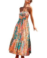 Cupshe Women's Bright Meadow Floral Maxi Beach Dress