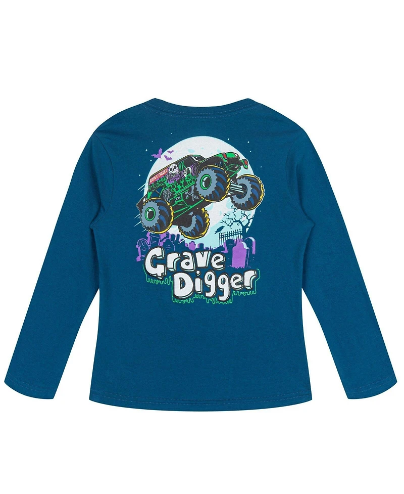 Monster Jam Toddler Boys' 2T - 12 Long Sleeve T-Shirt 2-Pack
