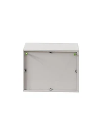 Streamdale Furniture Set of 2 Modern Wall-Mounted Nightstands with Drawer and Open Shelf