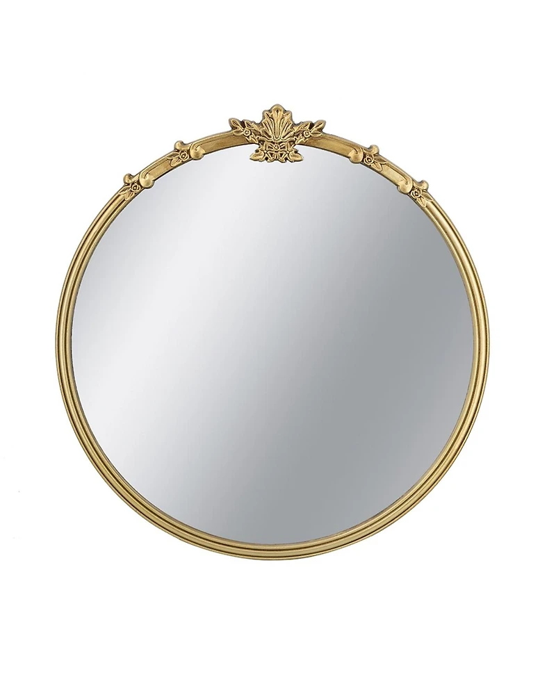 Laoties 30" Round Decorative Wall Mirror for Mantle, Entryway