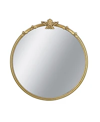 Laoties 30" Round Decorative Wall Mirror for Mantle, Entryway