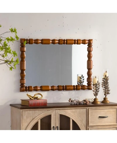 Laoties 35" x 23" Vintage Rectangular Decorative Accent Mirror for Living Room and Entryway