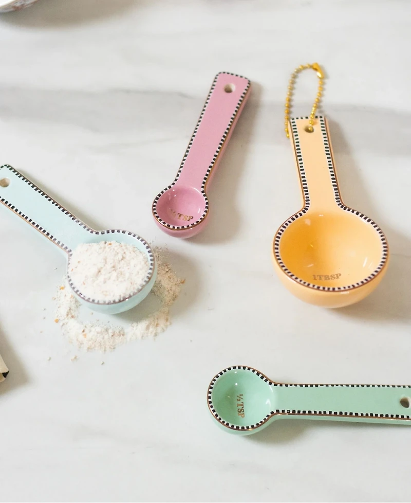 Yvonne Ellen Ceramic Measuring Spoons, Set of 4