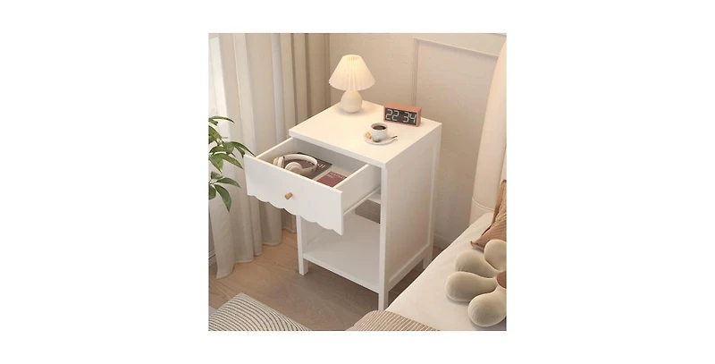 Lucky One 26.8"W Nightstand with Drawer and Shelf