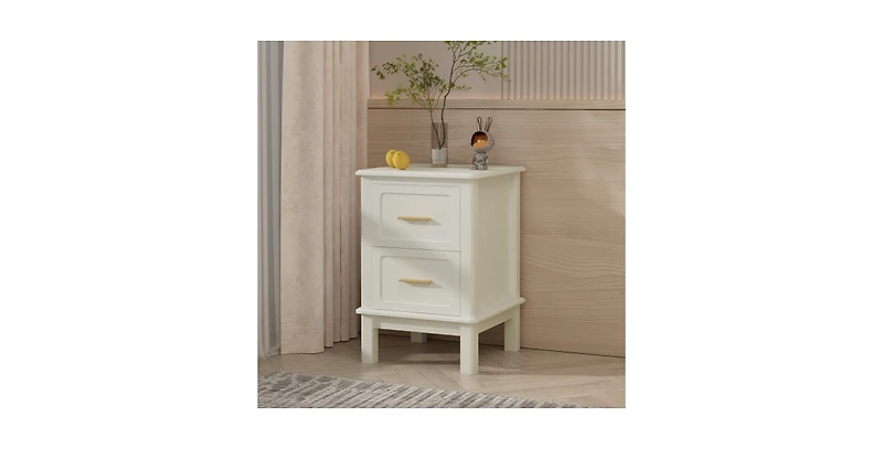 Lucky One 22.8"W 2-Drawer Nightstand