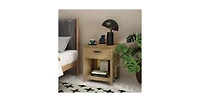 Lucky One Wood Nightstand with Drawer and Shelf