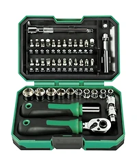 Xdovet 39Pieces Ratchet Socket Wrench Set 1/4inch Drive Metric 4-13mm
