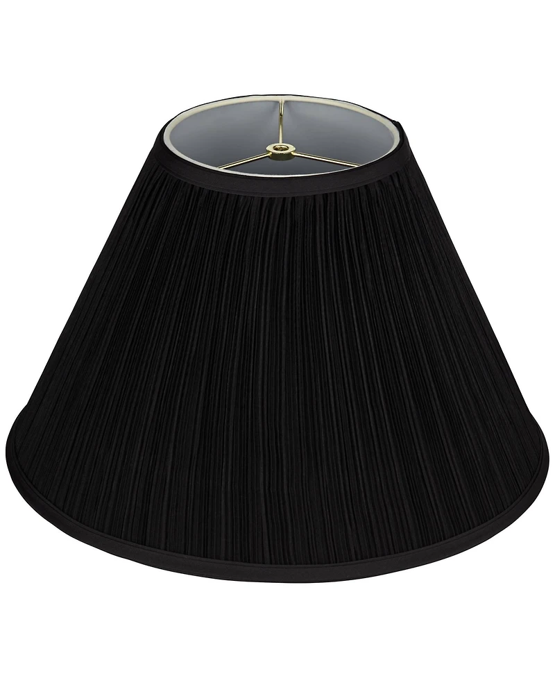 Springcrest Collection Set of 2 Pleat Empire Lamp Shades Deep Large 7" Slant Spider Replacement Harp and Finial Fitting