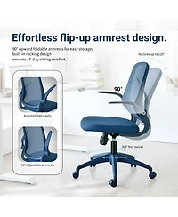 Streamdale Furniture Ergonomic Mesh Office Chair 350LBS Capacity Flip-Up Arms