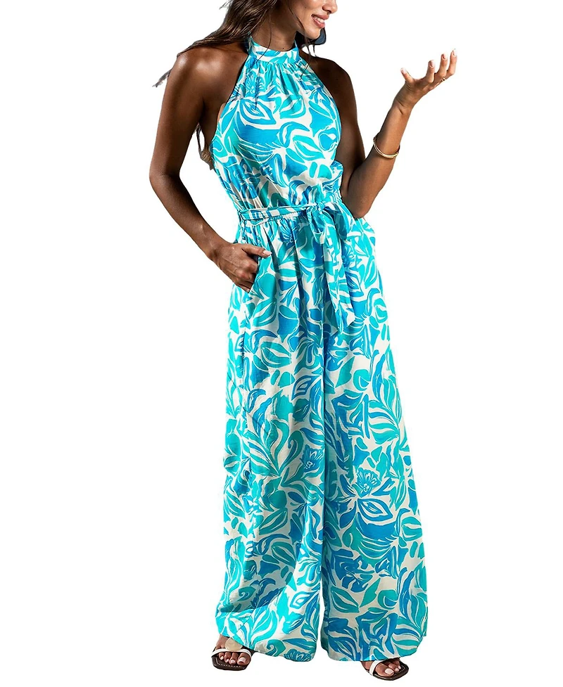 Cupshe Women's Halter Neck Unlined Jumpsuit