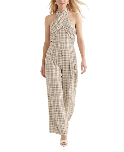 Lily and Lionel London Women's Ardern Halterneck Check Culotte Jumpsuit