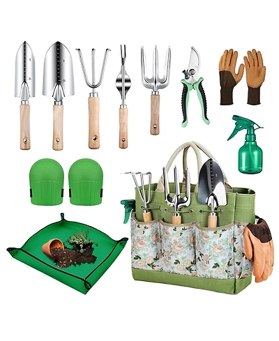 Xdovet Gardening Tools Set Heavy Duty With Pads Mat Tote Bag Gifts Gardeners