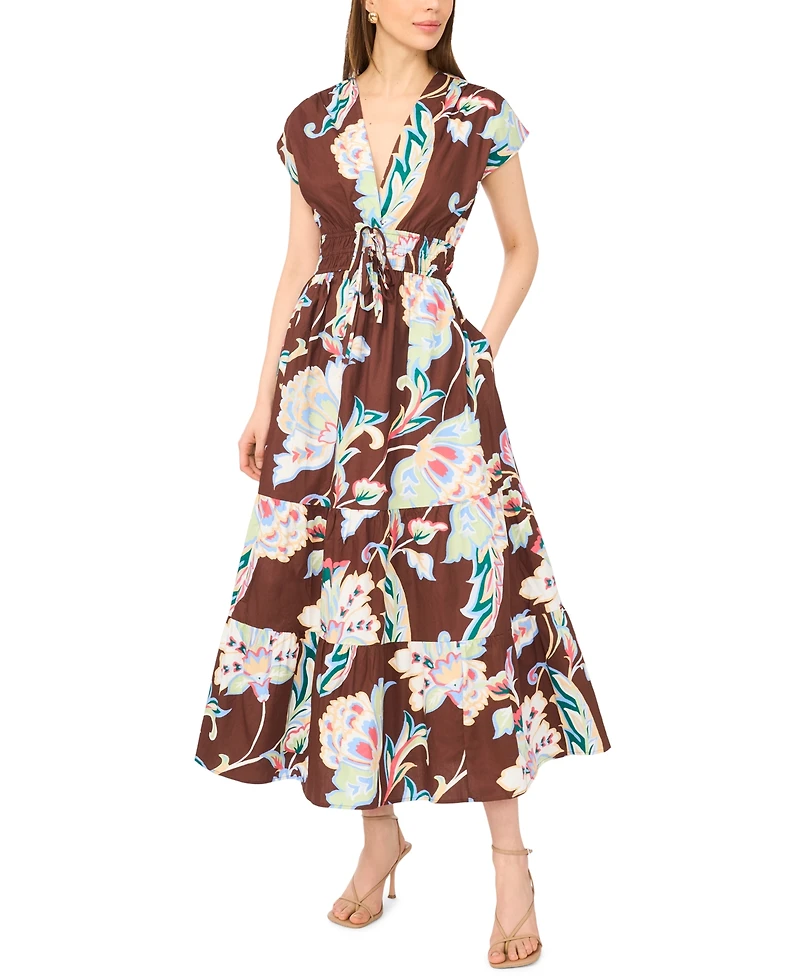 CeCe Women's V-Neck Maxi Dress