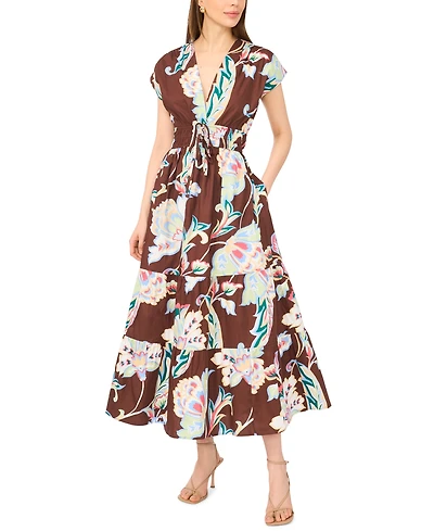 CeCe Women's V-Neck Maxi Dress
