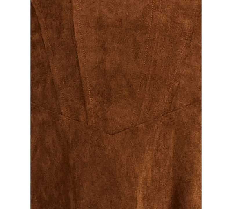 Alex & Sophia Juniors' Sweetheart Neck Suede Midi Dress