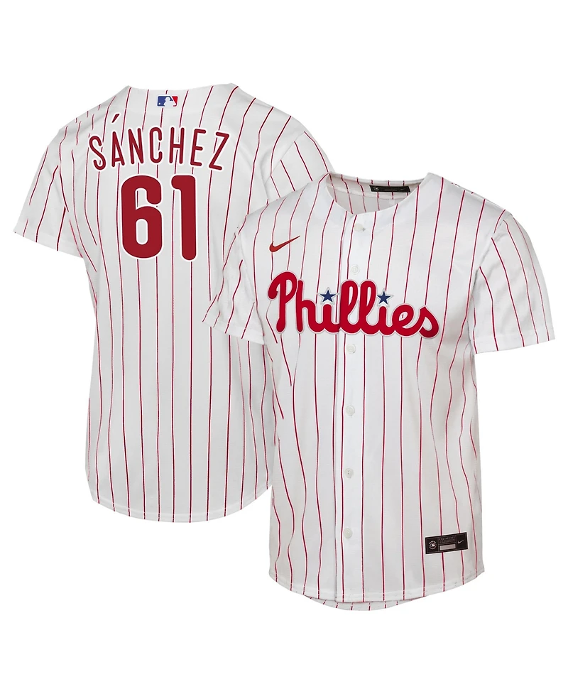Nike Men's Cristopher Sanchez White Philadelphia Phillies Home Replica Jersey