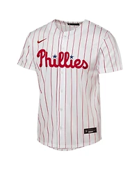 Nike Big Boys and Girls Kyle Schwarber White Philadelphia Phillies Home Replica Jersey