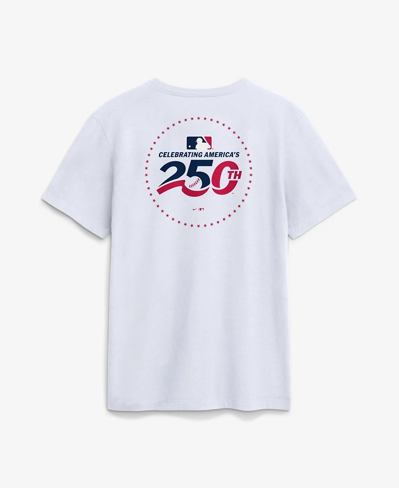Nike Men's White Cincinnati Reds Celebrating America's 250th Logo T-Shirt