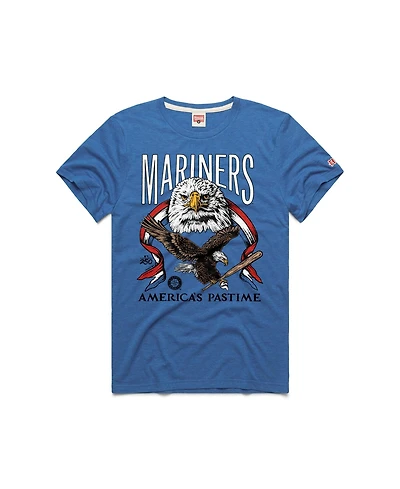 Homage Men's Royal Seattle Mariners America's Pastime Tri-Blend T-Shirt