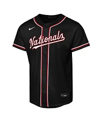 Nike Big Boys and Girls James Wood Black Washington Nationals Fashion Replica Player Jersey