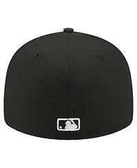 New Era Men's Black York Mets Americana Bald Eagle Pre-Curved 59FIFTY Fitted Hat