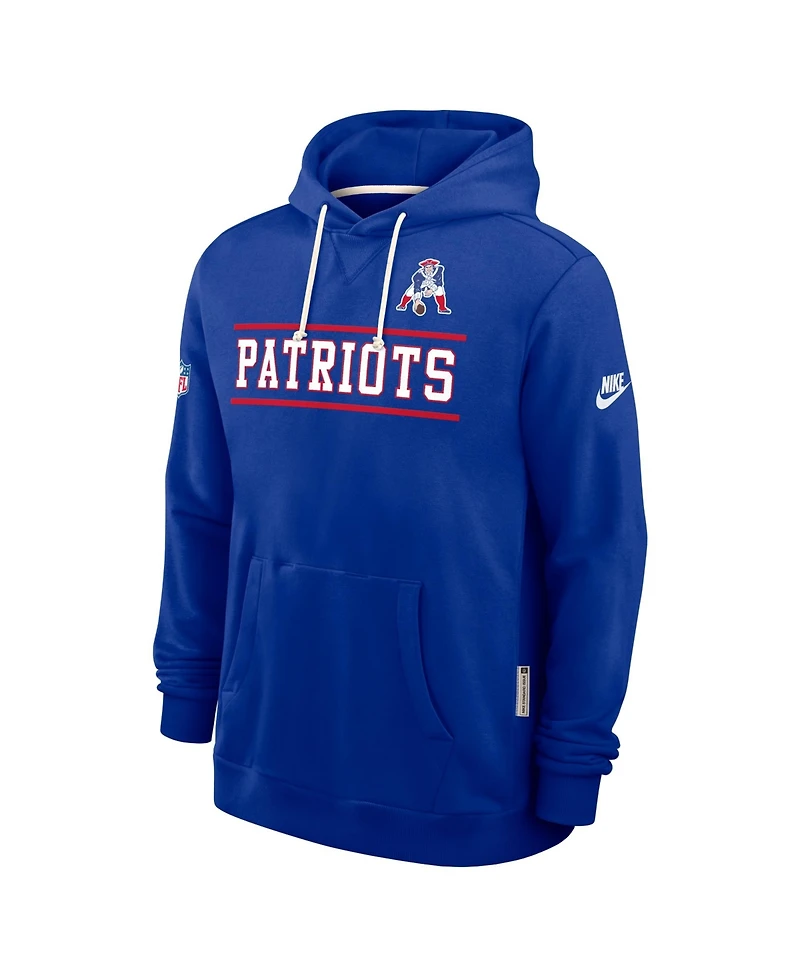 Nike Men's Royal New England Patriots Alt Sideline Standard Issue Dri-fit Hoodie