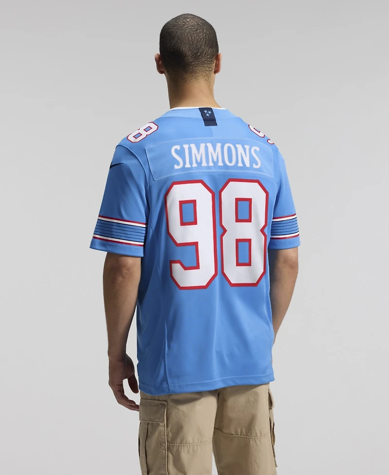 Nike Men's Jeffery Simmons Light Blue Tennessee Titans Vapor F.u.s.e. Sewn Down Limited Jersey
