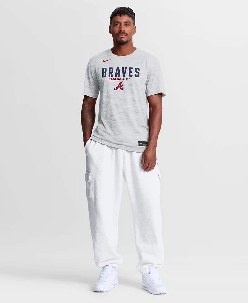Nike Men's White Atlanta Braves Authentic Collection Velocity Dri-fit T-Shirt