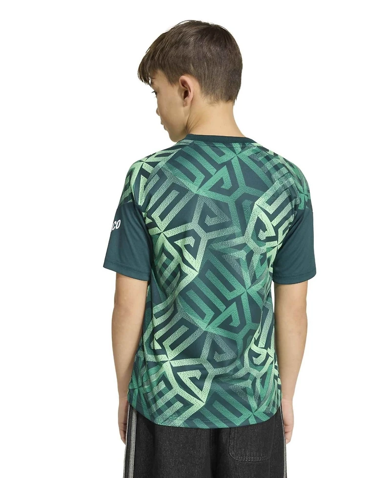 Adidas Big Boys and Girls Green Mexico National Team 2026 Pre-MatchJersey