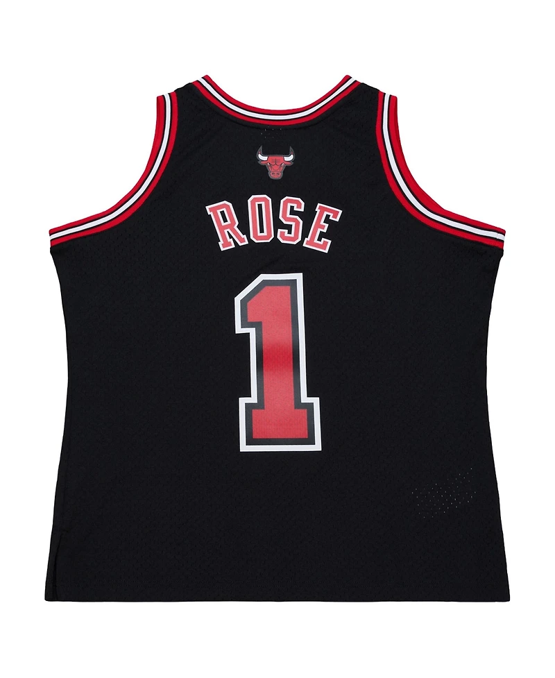 Mitchell & Ness Men's Derrick Rose Black Chicago Bulls Big Tall 2010/11 Swingman Jersey