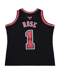 Mitchell & Ness Men's Derrick Rose Black Chicago Bulls Big Tall 2010/11 Swingman Jersey