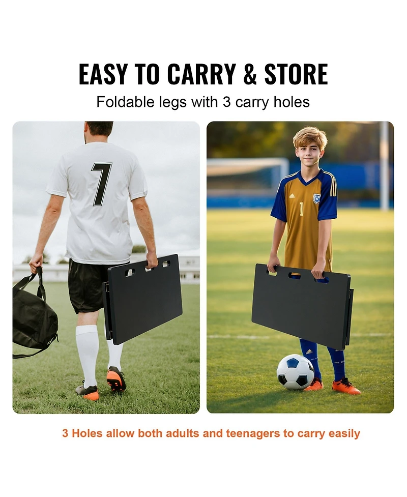 Vevor Soccer Rebounder Board Portable Soccer Wall with 2 Angles Rebound