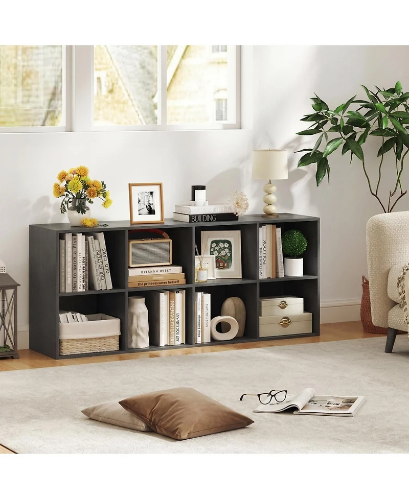 Slickblue Modern 8 Cube Storage Organizer Bookshelf for Home Office