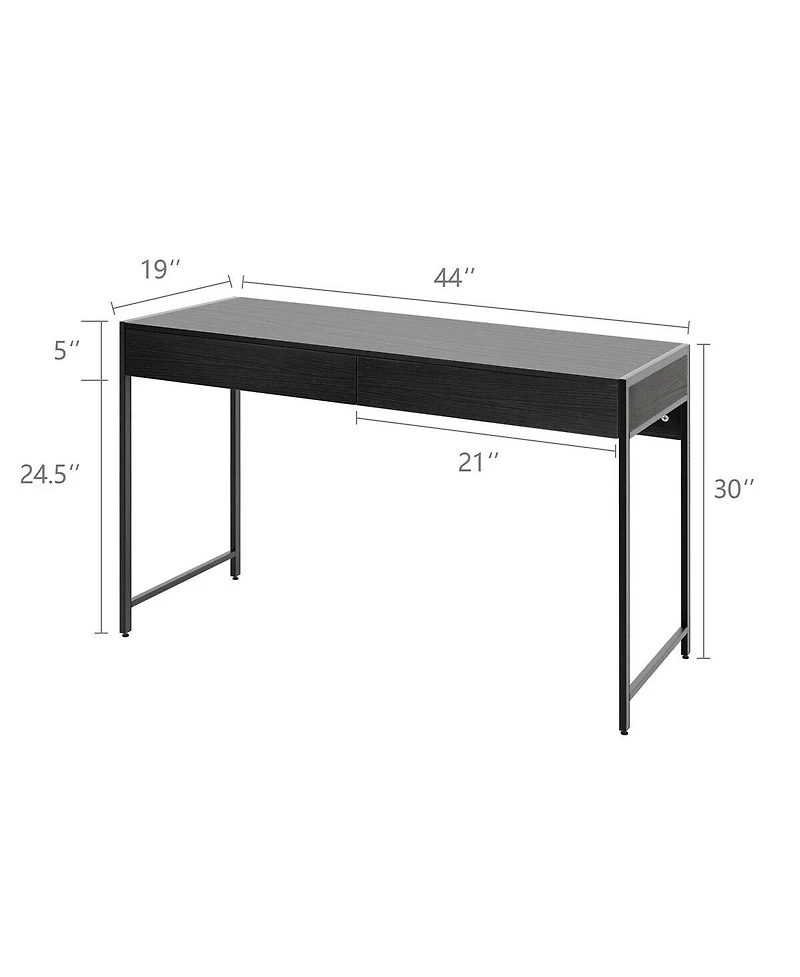Slickblue Modern Computer Desk with 2 Drawers for Home Office
