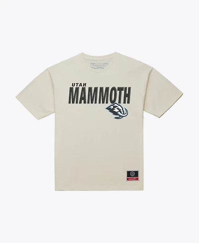 Mitchell & Ness Men's Cream Utah Mammoth Core Plus T-Shirt
